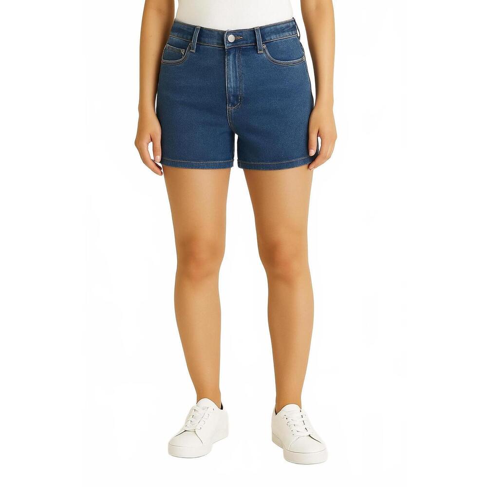 NEW FLAGS & ANTHEM hazel denim short in med wash indigo